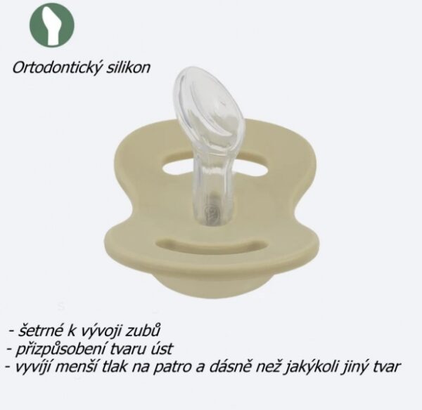 Šidítko, dudlík ortodontický silikon, 2ks, Lullaby Planet, 0-6m, oliva/hořčice - Obrázek 4