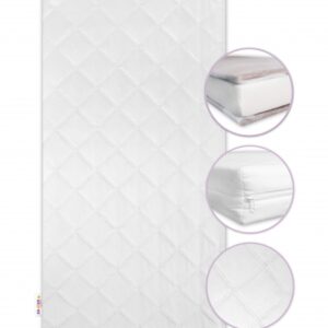 Matrace do postýlky kokos/pěna/kokos 120x60x10cm, Baby Nellys - bílá