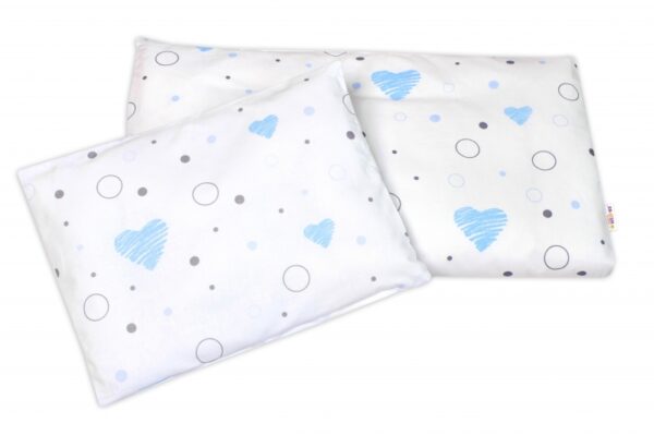 Sada do kočárku s výplní, I love Boy Baby Nellys, modrá/bílá - Obrázek 2