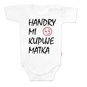 Body krátký rukáv Handry mi kupuje matka, Baby Nellys, bílé, vel. 68