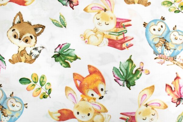 Mantinel s povlečením Premium, 3D sada, Cute Animals - bílá, 120x90 cm - Obrázek 4