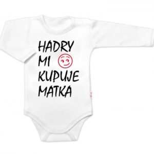 Body dlouhý rukáv Hadry mi kupuje matka, Baby Nellys, bílé, vel. 50