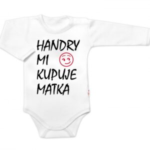 Body dlouhý rukáv Handry mi kupuje matka, Baby Nellys, bílé, vel. 50