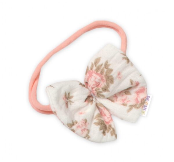 Zavinovací body, kraťasky + čelenka, mušelín, Pivoňky, Baby Nellys, smetanové, vel. 74 - Image 6