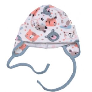 Čepička na zavazování, bavlna, Space Bear, Baby Nellys, pastel mint, vel. 62/68