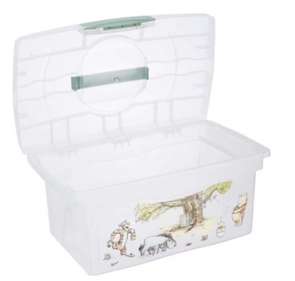 Přenosný box s organizérem Medvídek Pú a přátelé, transparentní/zelená - Image 2