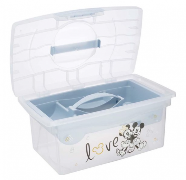 Přenosný box s organizérem Mickey Mouse, transparentní/modrá - Image 2