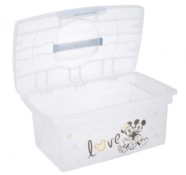 Přenosný box s organizérem Mickey Mouse, transparentní/modrá - Image 3