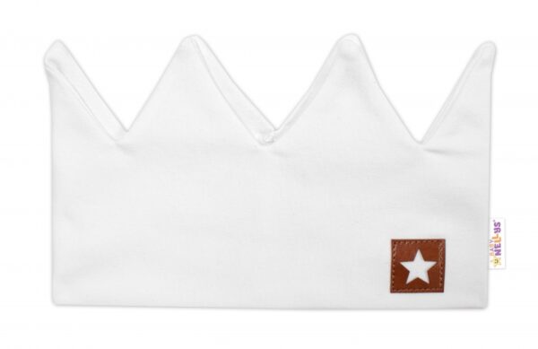 Dvouvrstvá čelenka, Hand Made, bavlna, Korunka STAR - bílá, 104/116 - Obrázek 3