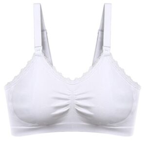 Kojící podprsenka s krajkou BabyOno, bílá, E70-75 cm