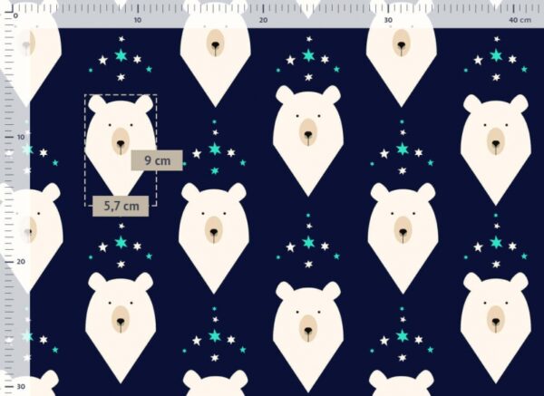 Dětský fusak maxi PREMIUM Winter bear, + rukávník ,granátový, 110x50cm, Baby Nellys - Obrázek 4