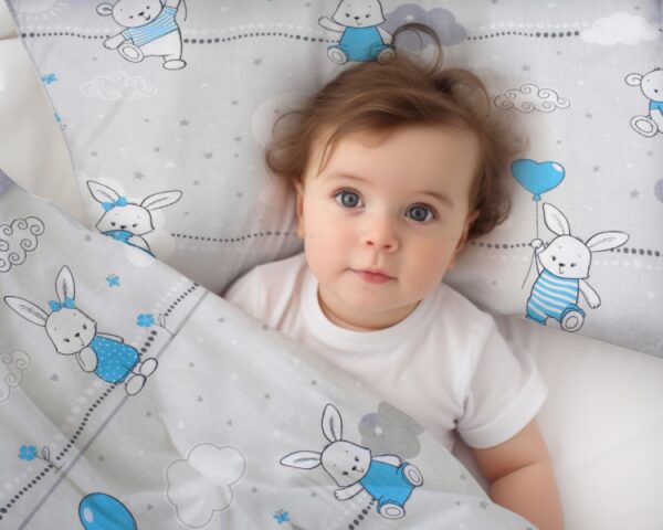 Mantinel s povlečením Premium, Baby Nellys, 3D sada, Good night Animals, šedé BOY,135x100 - Obrázek 4