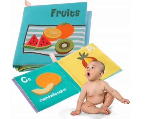 Měkká, šustící, kontrastní knížka pískací - Fruits - Obrázek 5