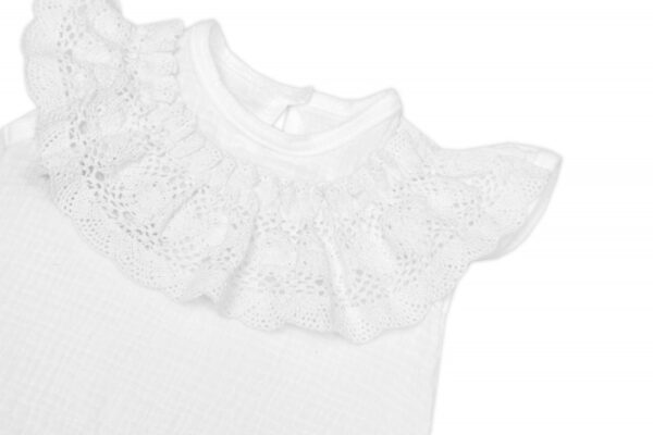 Body s nohavičkami, mušelín s krajkou BOHO - bílé, vel. 86 - Image 3