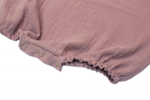 Body s nohavičkami, mušelín s krajkou BOHO - hnědorůžová, vel. 86 - Image 5