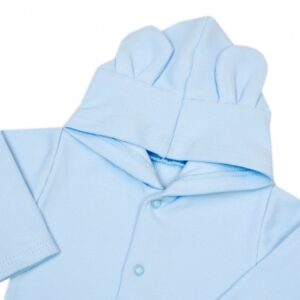 Žebrovaná sada, Star 5D, body, polodup., kabátek, čepička, rukavice, modrá/bílá, 62