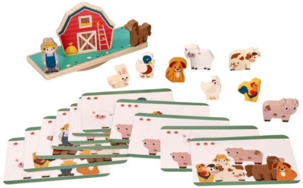 Dřevěná balanční hra, puzzle - Farma se zvířátky - Obrázek 2