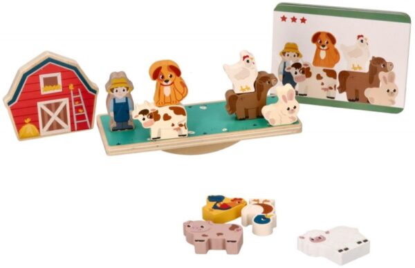 Dřevěná balanční hra, puzzle - Farma se zvířátky - Obrázek 3