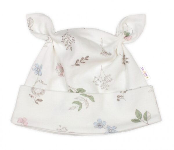 Čepička pro miminko, bavlna, Luční kvítí, cream Rose - Image 3