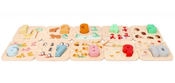 Dřevěné puzzle se zvířátky - učíme se počítat - Obrázek 2