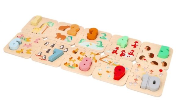 Dřevěné puzzle se zvířátky - učíme se počítat - Obrázek 3