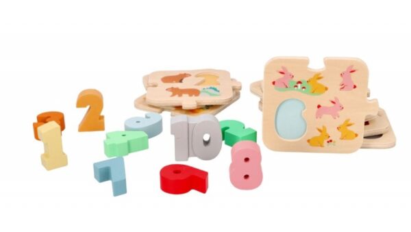 Dřevěné puzzle se zvířátky - učíme se počítat - Obrázek 5