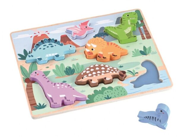 Dřevěné 3D puzzle - dinosauři - Obrázek 4