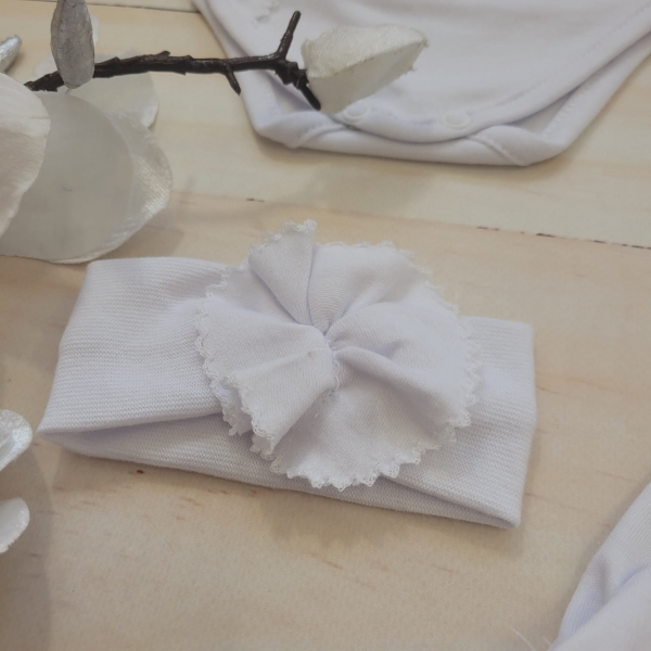 4-dílná bavlněná sada pro miminko do porodnice, bílá, vel. 62 - Obrázek 6