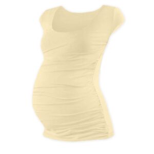 JOŽÁNEK Těhotenské triko mini rukáv JOHANKA - caffe latte, vel. XXL/XXXL