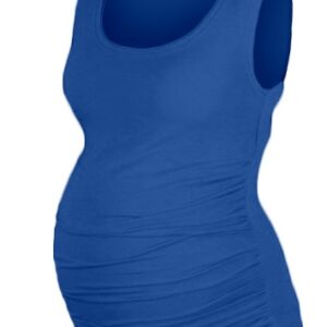 Be MaaMaa Top, tílko DANA  nejen pro těhotné  - modrá, vel. L/XL