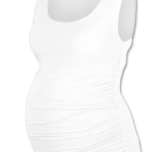 Be MaaMaa Top, tílko DANA  nejen pro těhotné  - bílá, vel. L/XL