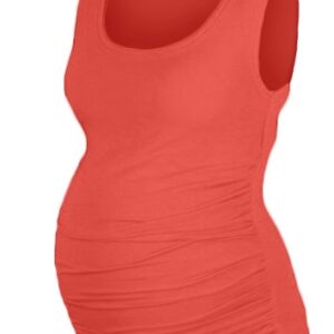 Be MaaMaa Top, tílko DANA  nejen pro těhotné  - lososová, vel. L/XL