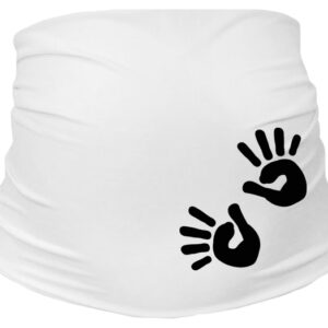 Těhotenský pás s ručičkami, vel. L/XL - bílý, Be MaaMaa