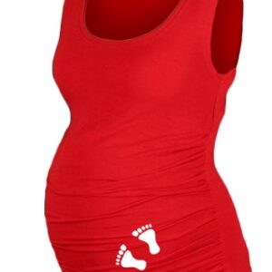 Top, tílko Dana s potiskem Nožiček  - červené, vel. L/XL