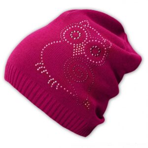 Jarní/podzimní čepice Sovička - malinově růžová, Baby Nellys