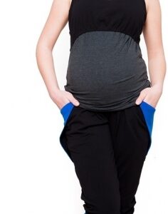 Be MaaMaa Sportovní, elegantní 3/4 kalhoty Tessi - černé