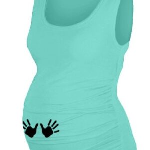 Be MaaMaa Top, tílko Dana s potiskem Ručiček - máta, vel. L/XL