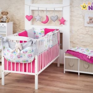 14-ti dílný set mega sada Be LOVE - Malina/šedá - Sovičky