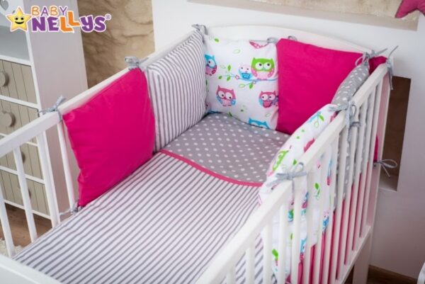 14-ti dílný set mega sada Be LOVE - Malina/šedá - Sovičky - Obrázek 2