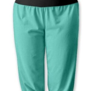 Be MaaMaa Sportovní 3/4 legíny CAPRI - máta/černá