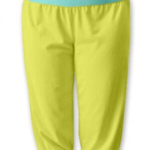 Be MaaMaa Sportovní 3/4 legíny CAPRI - žlutá/máta
