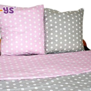 Baby Nellys Bavlněné povlečení 140x200 - Bubble Retro šedorůžové