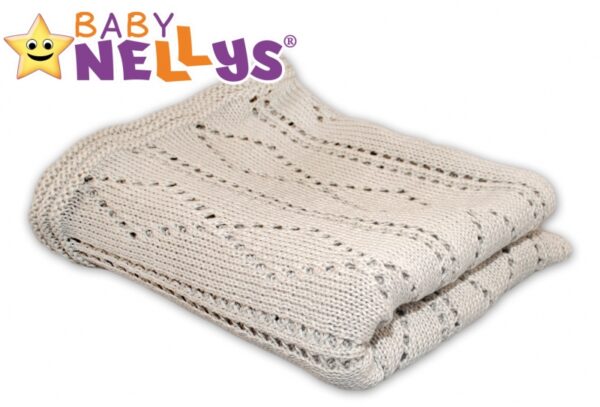 Háčkovaná dečka Baby Nellys - béžová - Obrázek 2