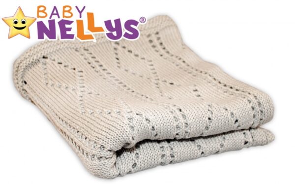 Háčkovaná dečka Baby Nellys - béžová - Obrázek 3