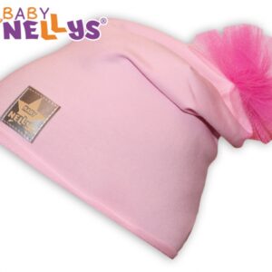 Bavlněná čepička Tutu květinka Baby Nellys ® - sv. růžová, 48-52, 2-8let