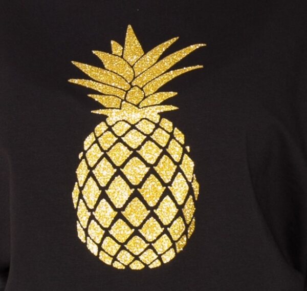Be MaaMaa Těhotenská mikina, triko Ananas - černé, vel. XS - Image 4