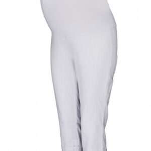 Be MaaMaa Těhotenské 3/4 kalhoty s elastickým pásem - bílé, vel. XXL