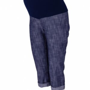 Be MaaMaa Těhotenské 3/4 kalhoty s elastickým pásem - granát/melírované
