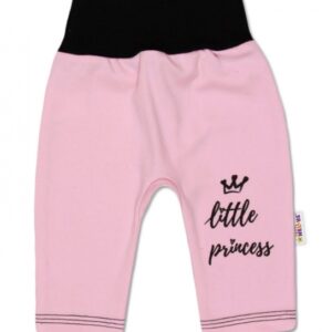 Baby Nellys Bavlněné tepláčky, růžové, vel. 68 - Little Princess