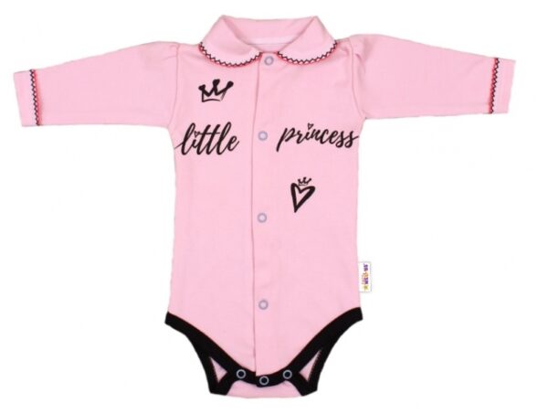 Body dlouhý rukáv s límečkem,vel. 68, růžové - Little Princess